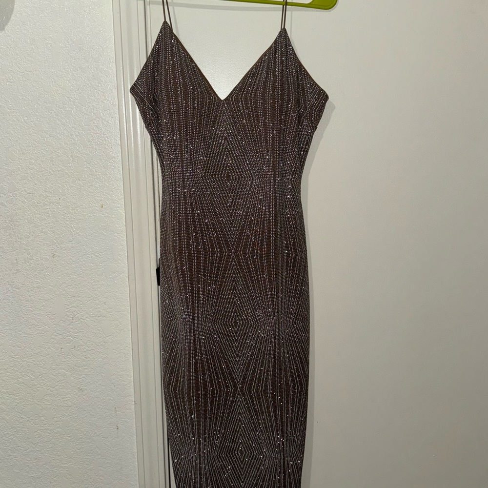 Elegant Brown Evening Dress
